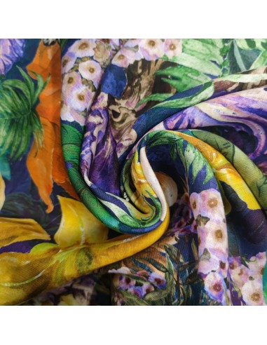 Fiori e Foglie puro Lino