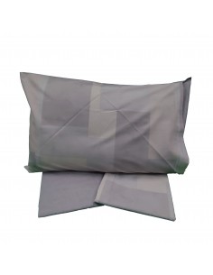 Completo letto piazza e mezzo Grigio Geometrico, Giusy. Cavalieri