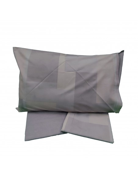Completo letto piazza e mezzo Grigio Geometrico, Giusy. Cavalieri