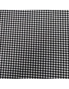 Quadretto misto cotone elasticizzato bianco/nero goffrato 2