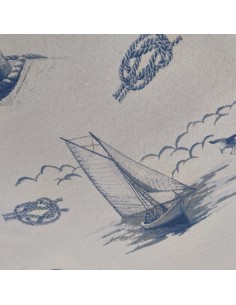 tessuto marinaro pacific con faro timone e ancora 2