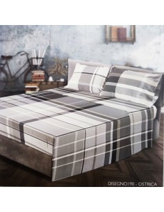 Parure copripiumino Singolo In puro cotone Madison Disegno 190-Ostrica, Cavalieri