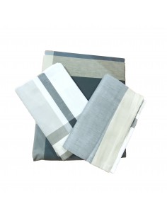 Parure copripiumino Piazza e mezza in puro cotone Madison Disegno 190-Ostrica, Cavalieri 2