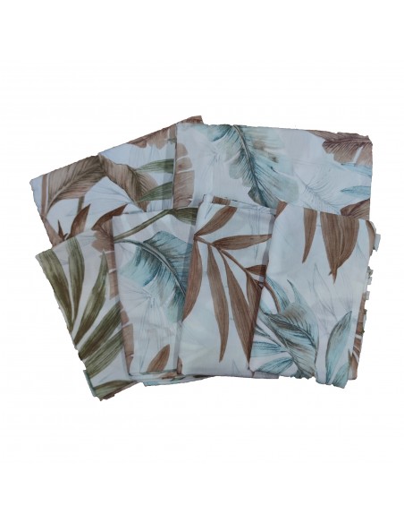 Completo Letto Matrimoniale in Percalle di cotone Major, carta da zucchero, Via Roma 60