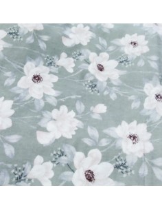 Completo Letto Matrimoniale Caldo Cotone, floreale verde, Cavalieri 2