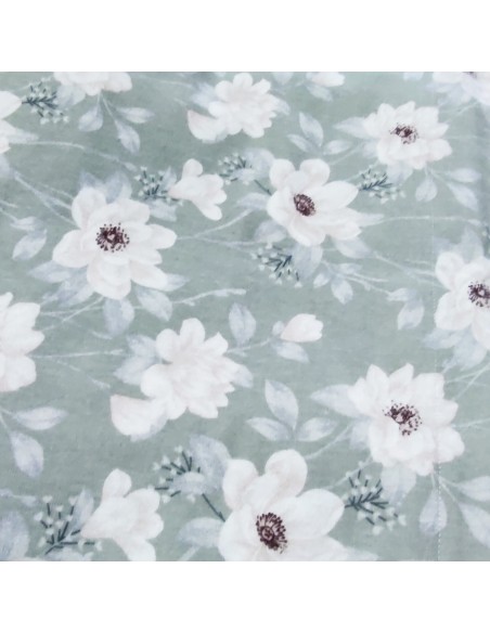 Completo Letto Matrimoniale Caldo Cotone, floreale verde, Cavalieri