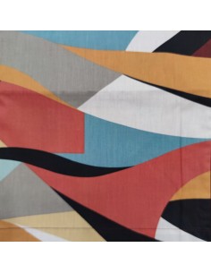 Completo Copripiumino Singolo in Percalle di cotone Moma, Multicolor, Via Roma 60 2