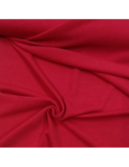 Maglia rasata di viscosa effetto lana Rossa