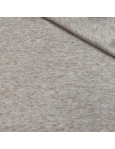 Maglia rasata di viscosa effetto lana, Sabbia Melange