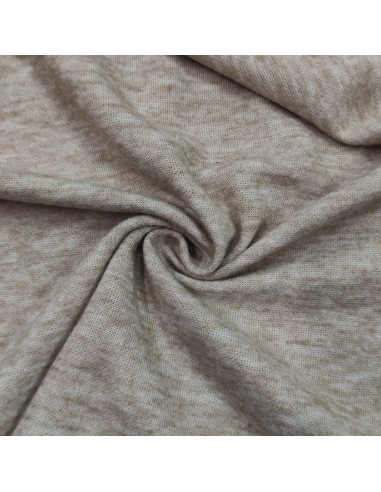 Maglia rasata di viscosa effetto lana, Sabbia Melange