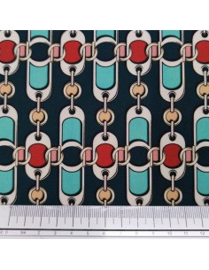 Twill elasticizzato incatenato sfondo verde 2