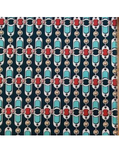 Twill elasticizzato incatenato sfondo verde