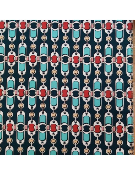 Twill elasticizzato incatenato sfondo verde