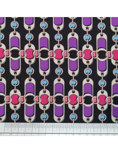 Twill elasticizzato incatenato sfondo nero 2