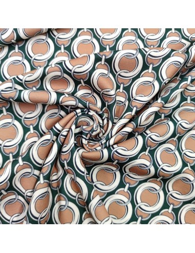 Jersey incatenato verde e marrone