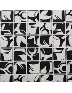 Jersey riquadri bianco e nero