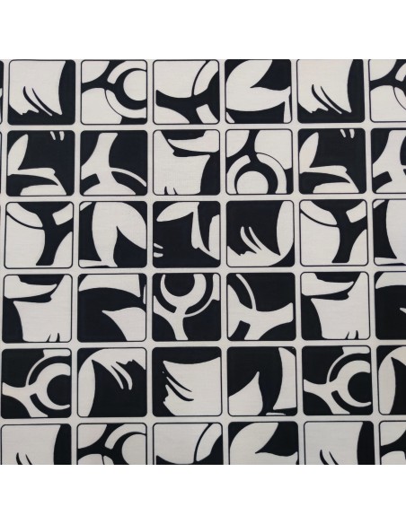 Jersey riquadri bianco e nero