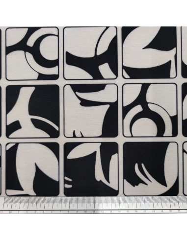 Jersey riquadri bianco e nero