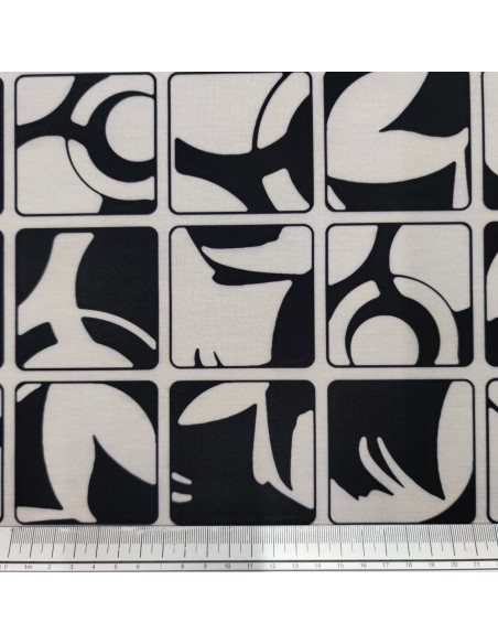 Jersey riquadri bianco e nero