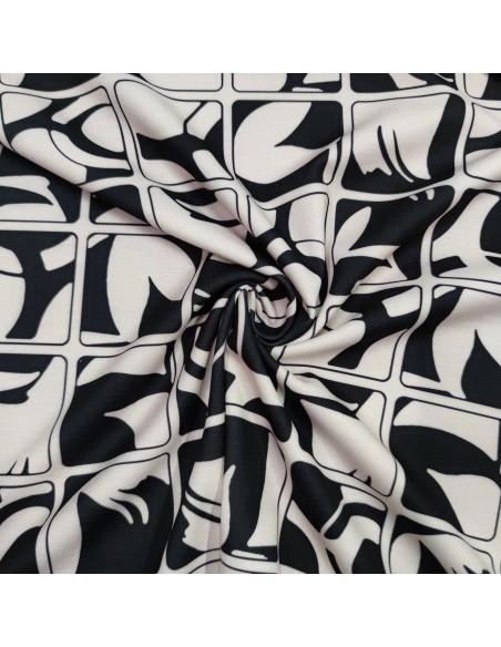 Jersey riquadri bianco e nero