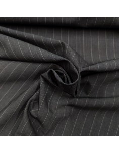 Gessato in viscosa Grigio