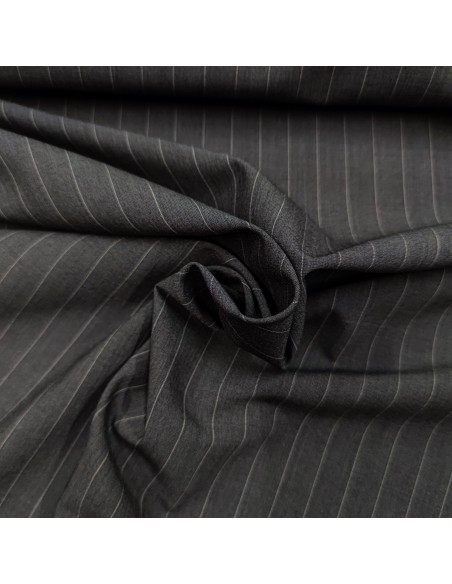 Gessato in viscosa Grigio