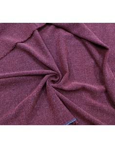 Tweed in rilievo bordeaux e grigio