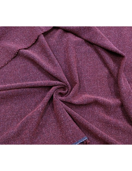 Tweed in rilievo bordeaux e grigio