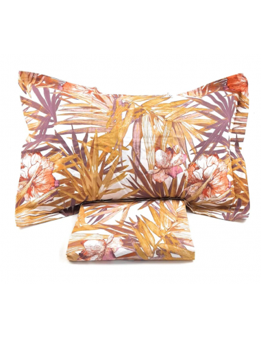 PARURE COPRIPIUMINO IN PURO COTONE FANTASIA FLOREALE - TROPICO