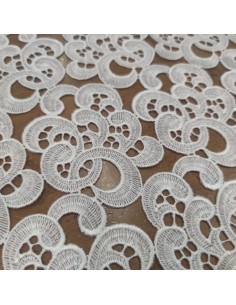 Pizzo Da Ritagliare Geometrico da Sposa Bianco 2