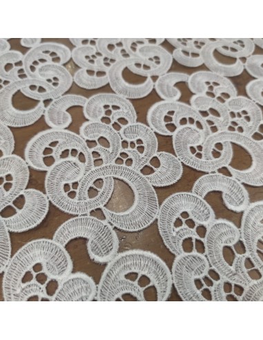 Pizzo Da Ritagliare Geometrico da Sposa Bianco