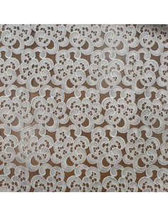 Pizzo Da Ritagliare Geometrico da Sposa Bianco