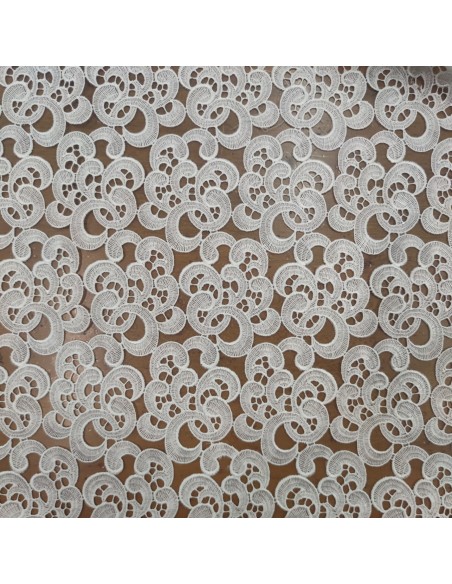 Pizzo Da Ritagliare Geometrico da Sposa Bianco
