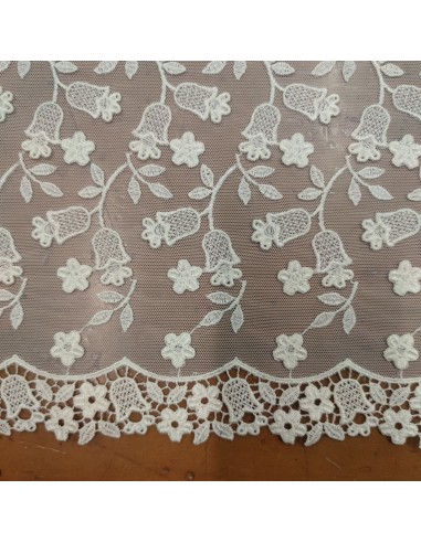Taglio Tulle ricamato da Sposa naturale MT 1.60