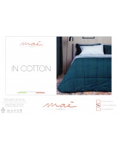 Trapunta Piazza e mezza In Cotton, colore Blu, Maé by Via Roma 60 2