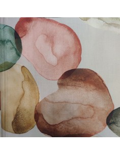 Completo Letto Matrimoniale In raso di puro cotone Imprimes, Sabbia, Cavalieri 2