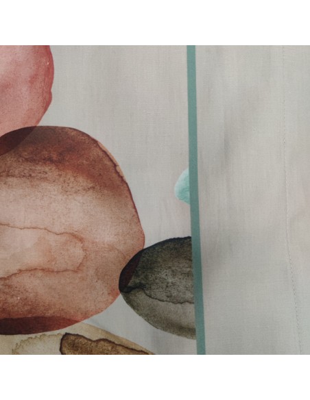 Completo Letto Matrimoniale In raso di puro cotone Imprimes, Sabbia, Cavalieri