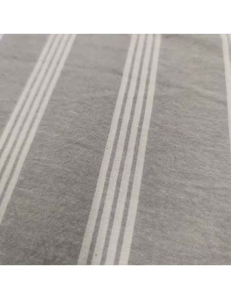 Completo copripiumino Matrimoniale Matilde, no stiro effetto stropicciato, col Naturale, Cavalieri