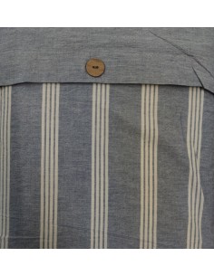 Completo letto Matrimoniale Matilde, no stiro effetto stropicciato, col Denim, Cavalieri 2