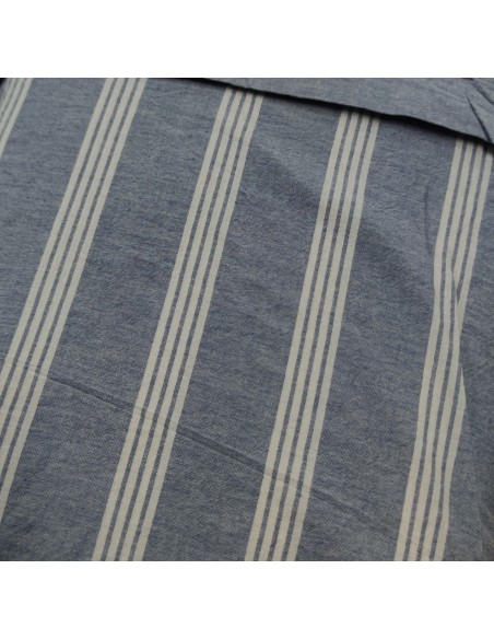 Completo letto Matrimoniale Matilde, no stiro effetto stropicciato, col Denim, Cavalieri