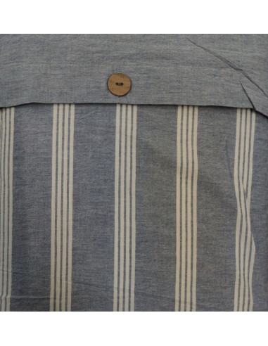 Completo letto Matrimoniale Matilde, no stiro effetto stropicciato, col Denim, Cavalieri