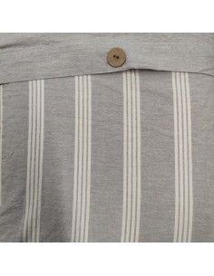 Completo letto Piazza e Mezza Matilde, no stiro effetto stropicciato, col Grigio, Cavalieri 2