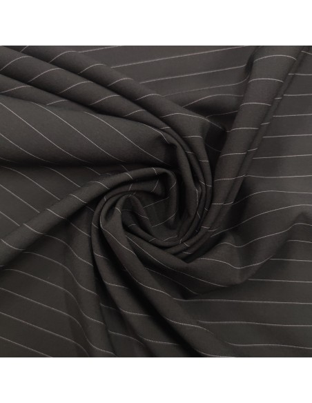 Gessato in viscosa nero