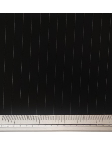 Gessato in viscosa nero