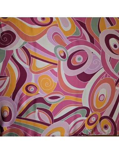 Raso di viscosa simil Pucci - rosa