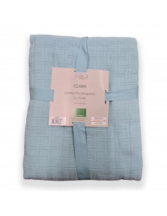 Copriletto jacquard Clara Acqua marina, Cavalieri