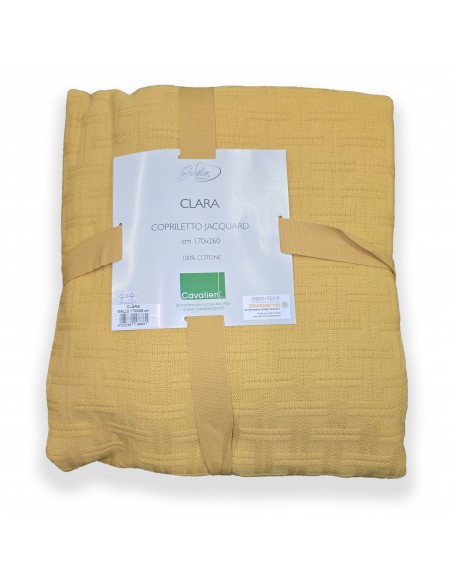 Copriletto jacquard Clara Giallo, Cavalieri