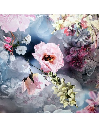 Raso Satin Floreale mano seta