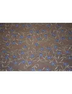 Tulle ricamato Floreale con lurex con doppio smerlo