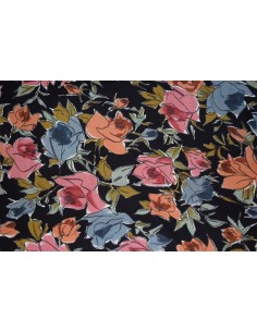 Cotone Floreale Sfondo Nero